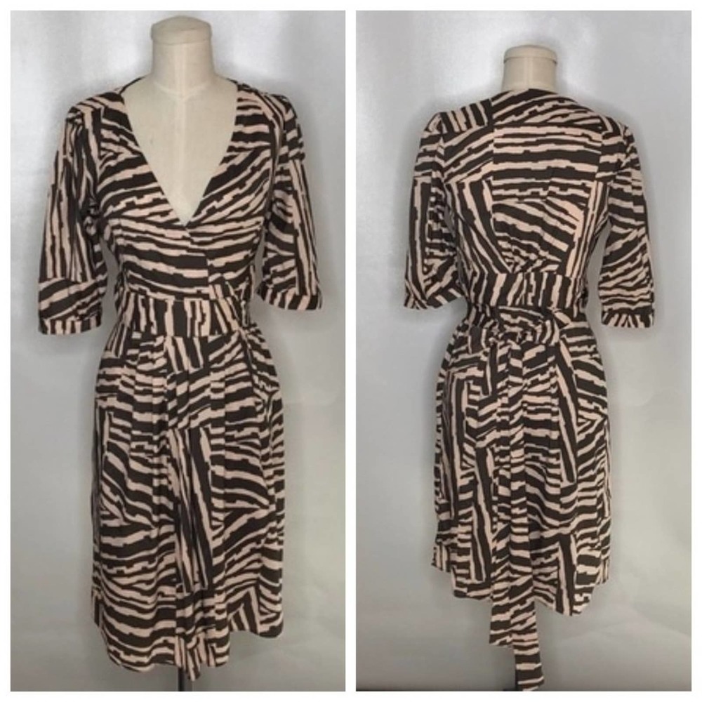 Banana Republic Wrap Animal Leopard Print Dress